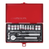 KING TONY 1/4' Socket Set Inch Size 18 (un.) 2518SR