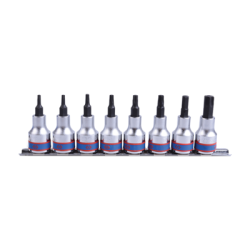 KING TONY 3/8' 3023 Socket Set on Rail 210 mmL - 8 (un.)