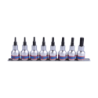 Juego de Llaves de Vaso con Punta TORX® 3023 3/8' en Regleta de Clips 210 mmL - 8 (un.) KING TONY