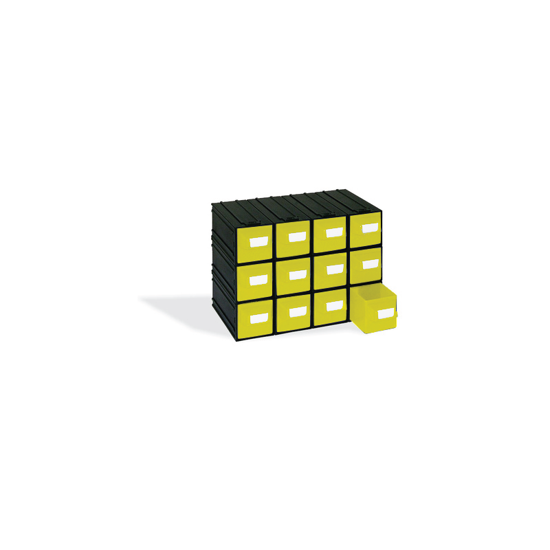 CAIXA 12 GAVETAS AMARELO