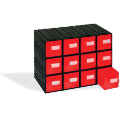 CAIXA 12 GAVETAS VERMELHO