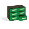 CAIXA 6 GAVETAS VERDE