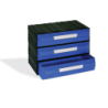 CAIXA 3 GAVETAS AZUL