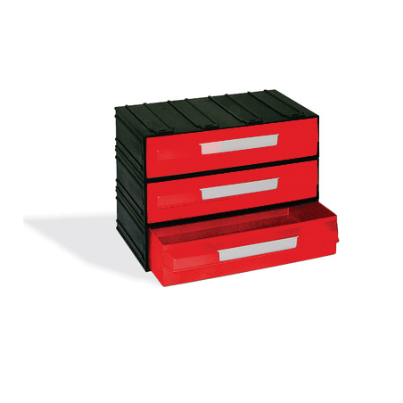 CAIXA 3 GAVETAS VERMELHO