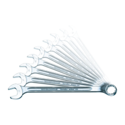 STAHLWILLE Set Combination Spanner OPEN-BOX, Long, in Roll-Up Wallet 14/17