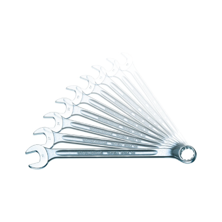 STAHLWILLE Set Combination Spanner OPEN-BOX, Long, in Roll-Up Wallet 14/17