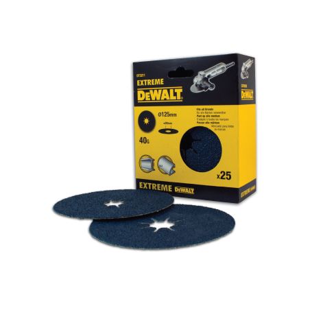 25 Discos De Lixa Extreme 125mm DeWalt G40