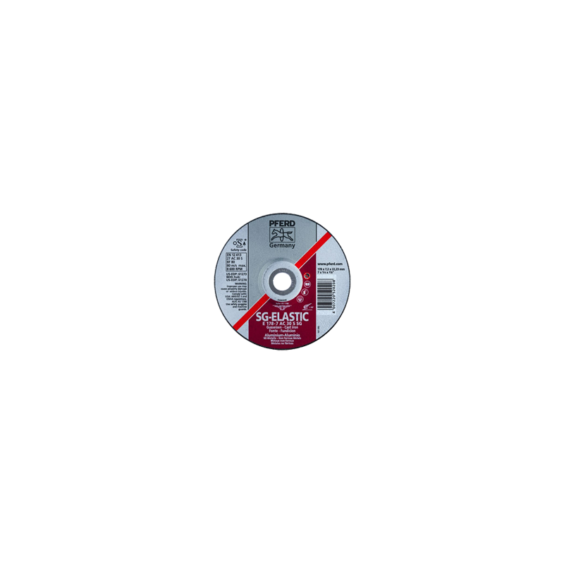 Discos De Rebarbar Linha Alto Rendimento SG-Elastic Crosta De Fundição PFERD E 230-7 AC 30 S SG/22,23