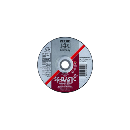 Discos De Rebarbar Linha Alto Rendimento SG-Elastic Crosta De Fundição PFERD E 230-7 AC 30 S SG/22,23
