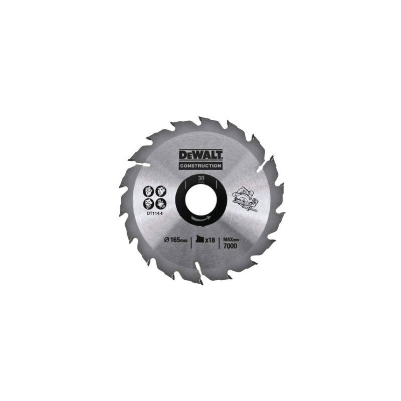 Lâmina Para Serra Circular Portátil S30 165X30MM 18T DeWALT Lâmina Para Serra Circular Portátil S30 165X30MM 18T DeWALT