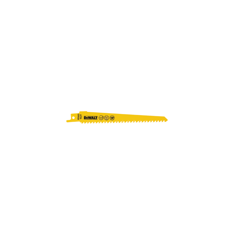 Lâmina Sabre com Dentes Pastilhados para o Corte 152MM DeWALT Lâmina Sabre com Dentes Pastilhados para o Corte 152MM DeWALT