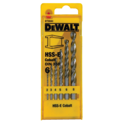 Juego de 6 Taladros en Caja de Plástico DeWALT