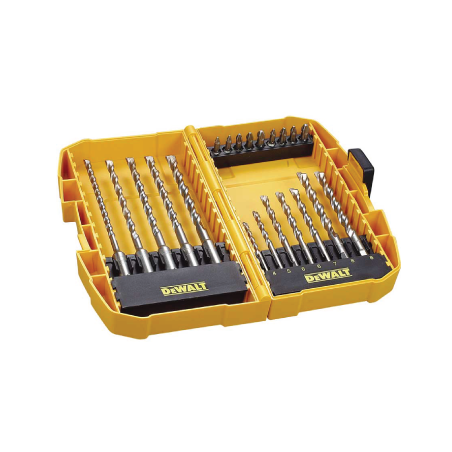 Tough Case Mediana en Blíster de 21 Piezas con Brocas SDS Plus EXTREME DeWALT