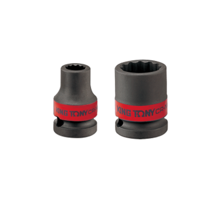 KING TONY 1-1/8' - 1/2' 12 Points Standard Impact Socket
