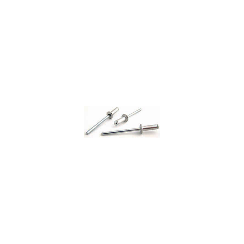 Remache Standard de Cabeza Biselada de Aluminio/Acero 4X12MM BRALO