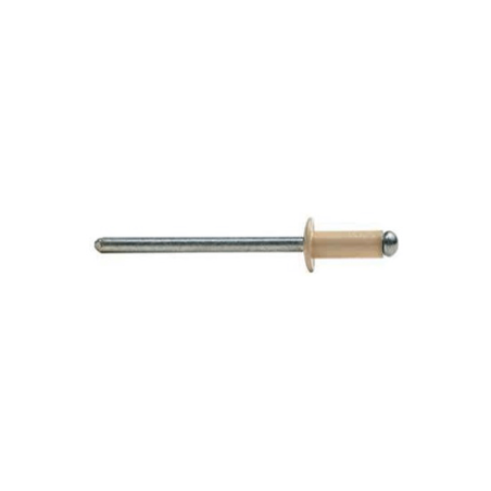Rebite Standard Alumínio/Aço 3,2x10mm Bege RAL 1015 BRALO