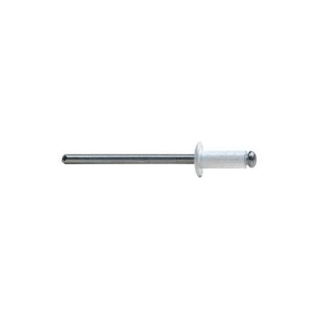 Rebite Standard Alumínio/Aço 4x12mm Branco BRALO