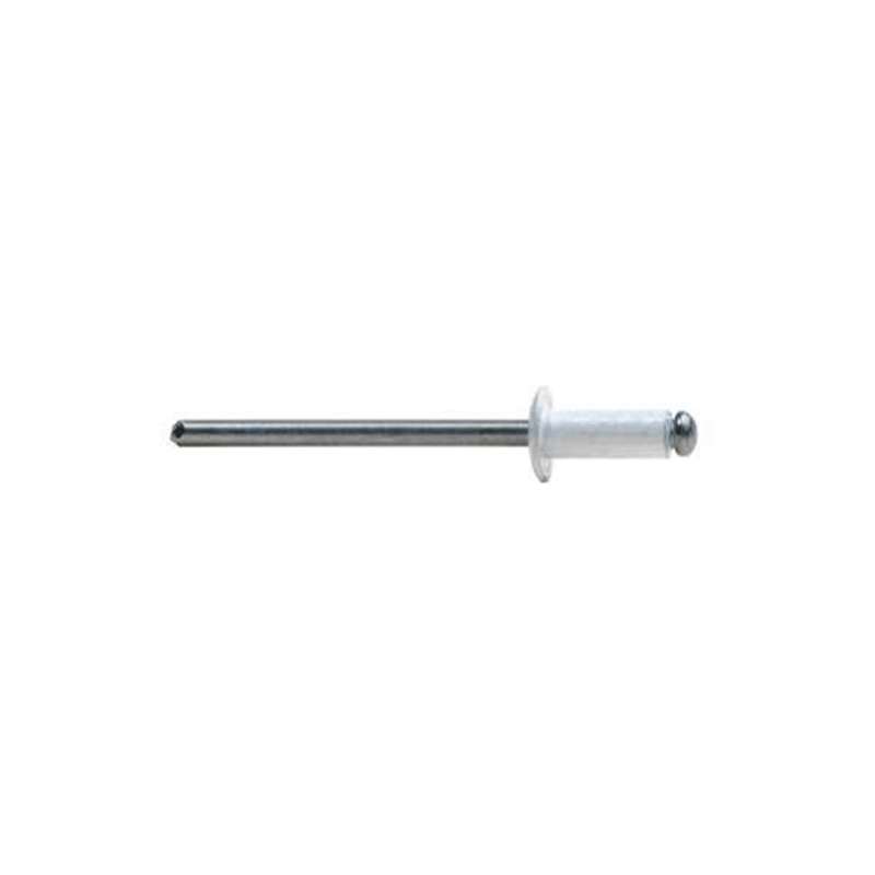 Rebite Standard Alumínio/Aço 4,8x8mm Branco BRALO Rebite Standard Alumínio/Aço 4,8x8mm Branco BRALO