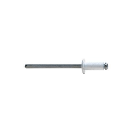Rebite Standard Alumínio/Aço 4,8x16mm Branco BRALO