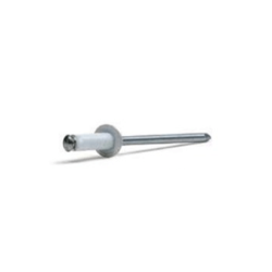 Rebite de Alumínio/Aço Flor Cabeça Boleada Branco 4x12mm BRALO