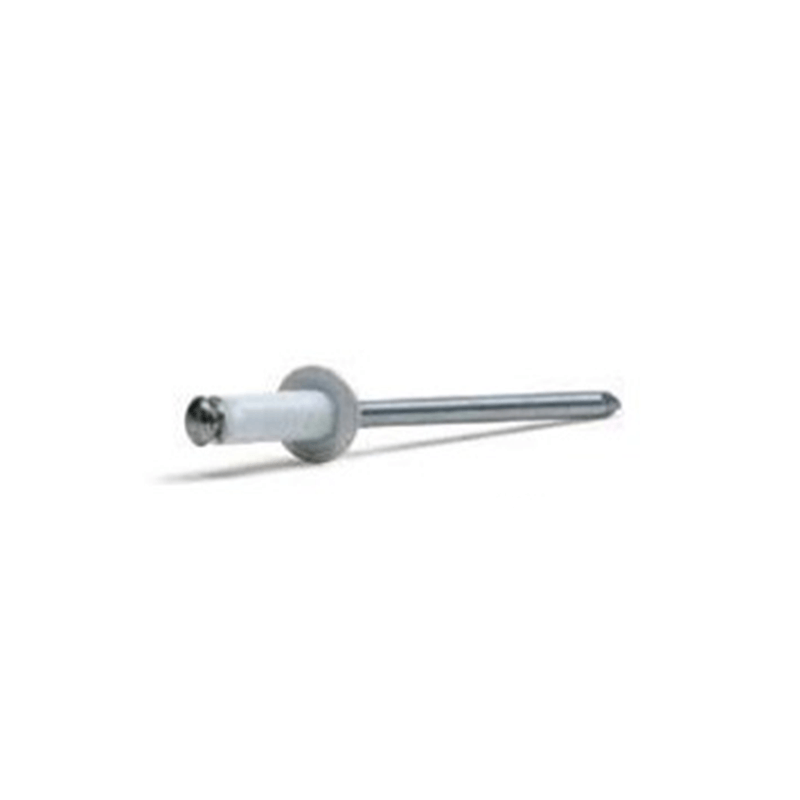 Rebite de Alumínio/Aço Flor Cabeça Boleada Branco 4x12mm BRALO