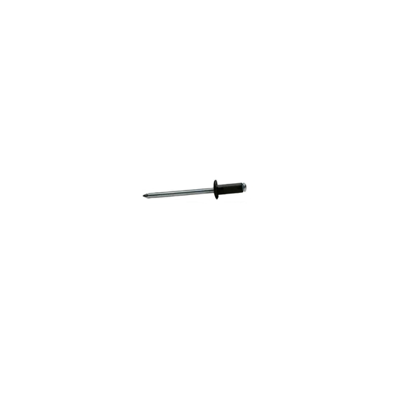 Rebite de Alumínio/Aço Flor Cabeça Boleada Preto 4,8x21mm BRALO