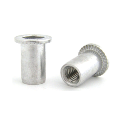 BRALO Aluminium Nut M6 Smooth Head Wide Bottom Open End