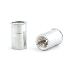 BRALO Aluminium Nut M6 Smooth Head Fine Open Bottom
