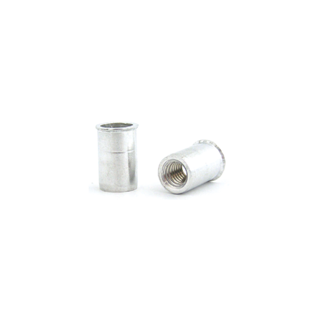 BRALO Aluminium Nut M6 Smooth Head Fine Open Bottom