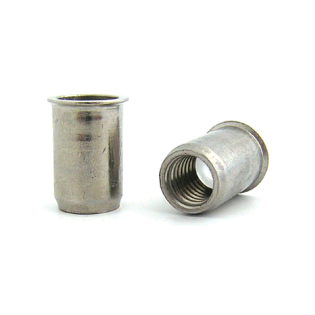 Tuerca M6 Acero Inoxidable A2 Liso Cabeza Fina Fondo Fino Abierto BRALO