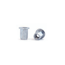 BRALO M5 Hexagonal Steel Nut Broad Head Open Bottom