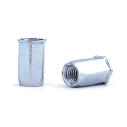 BRALO Hexagonal Steel Nut M6 Fine Head Fine Bottom Open Ended
