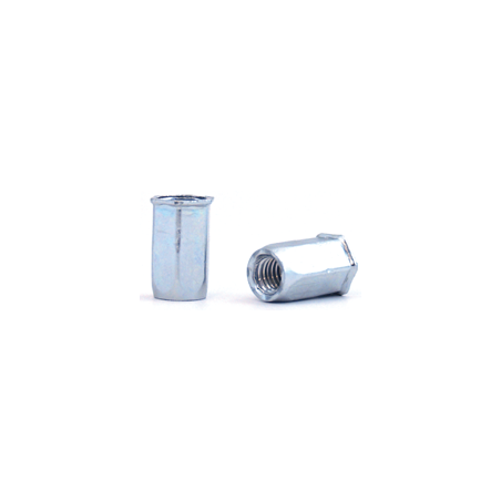 BRALO Hexagonal Steel Nut M6 Fine Head Fine Bottom Open Ended