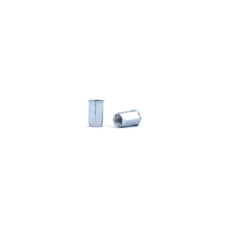 BRALO Hexagonal Steel Nut M8 Fine Head Fine Bottom Open Ended