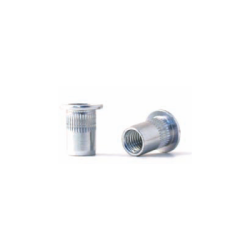 BRALO M4 Grooved Nut Steel Large Head Open Bottom