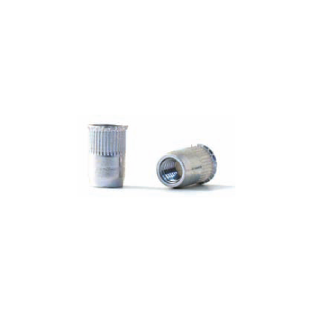 BRALO M4 Grooved Nut in Steel Fine Head Open Bottom