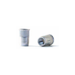 BRALO M5 Grooved Nut in Steel Fine Head Open Bottom