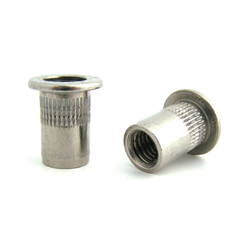 BRALO Nut M6 Grooved Stainless Steel A2 Head Wide Bottom Open 14,50X8,90mm