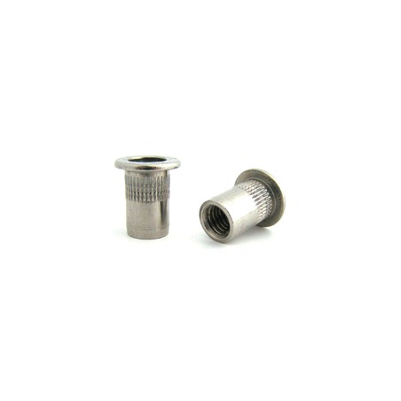 BRALO Nut M6 Grooved Stainless Steel A2 Head Wide Bottom Open 14,50X8,90mm