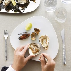 Set of 4 Oyster and Clam Forks - Colombina fish