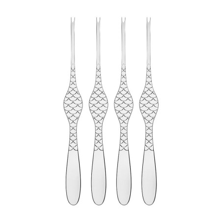 Set of 4 Shellfish Forks - Colombina fish