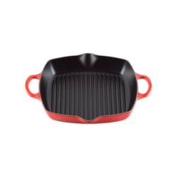 Cast Iron Deep Square Grill 30cm Cerise