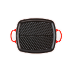 Grelha Retangular Rasa 30cm Cereja