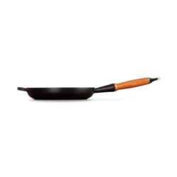 Low Frying Pan Wooden Handle Black Mate 24cm - Signature