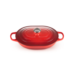 Cast Iron Oblong Casserole 31cm Cerise