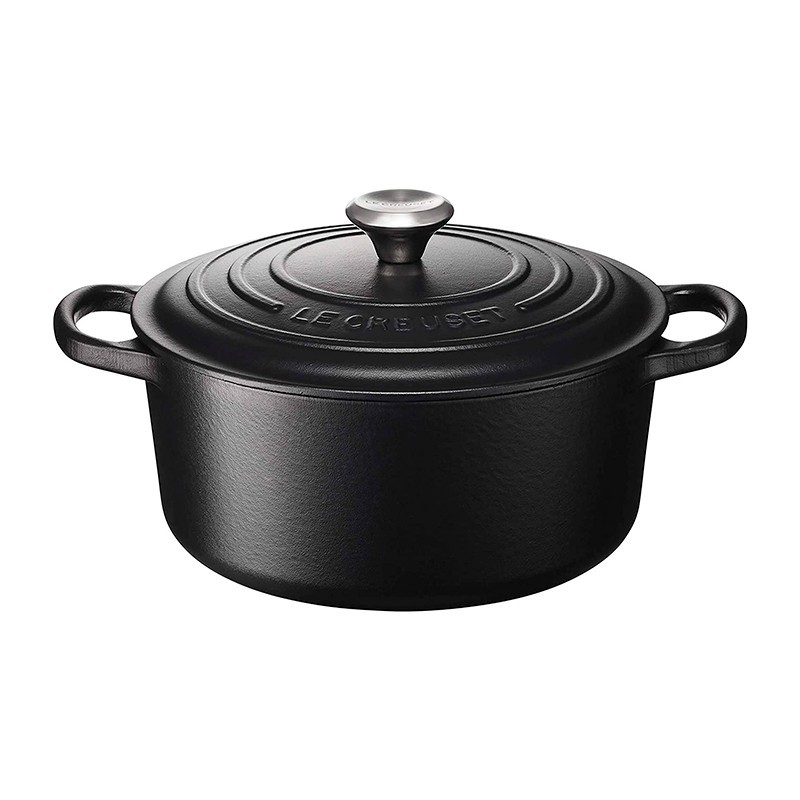 Tacho Cocotte Redonda 22cm Preto Fosco - Evolution