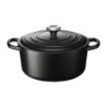 Tacho Cocotte Redonda 22cm Preto Fosco - Evolution