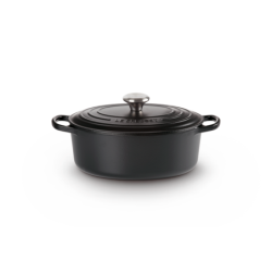Cocotte Oval 27cm Negro Mate - Evolution