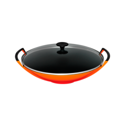 Wok con Tapa de Cristal 36cm Volcanico - Collection