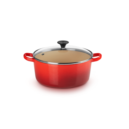 Cocotte Redonda com Tampa em Vidro 22cm - Cerise